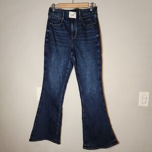 NWT 12L American Eagle Curvy Super Hi-Rise Flare Jeans Stretch Denim 12 Long